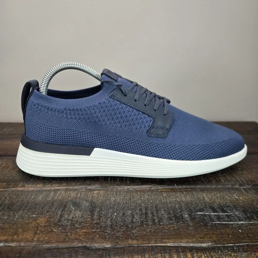 NEW Wolf and Shepherd Swiftknit Derby Mens Size 8 Lace Up Knit Shoes Denim Blue